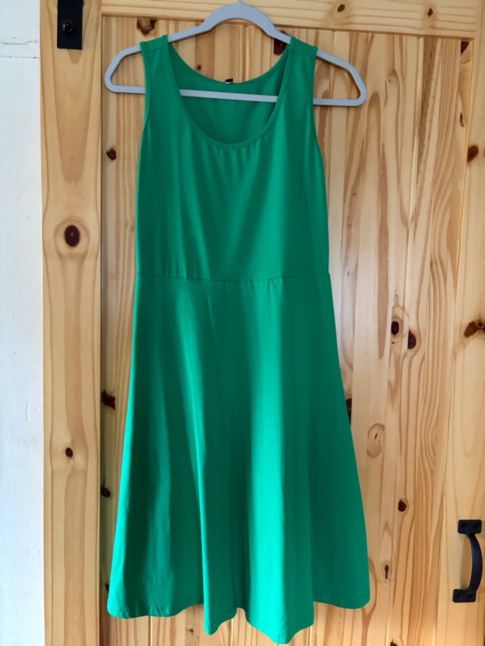 Green Sleeveless A-Line Dress